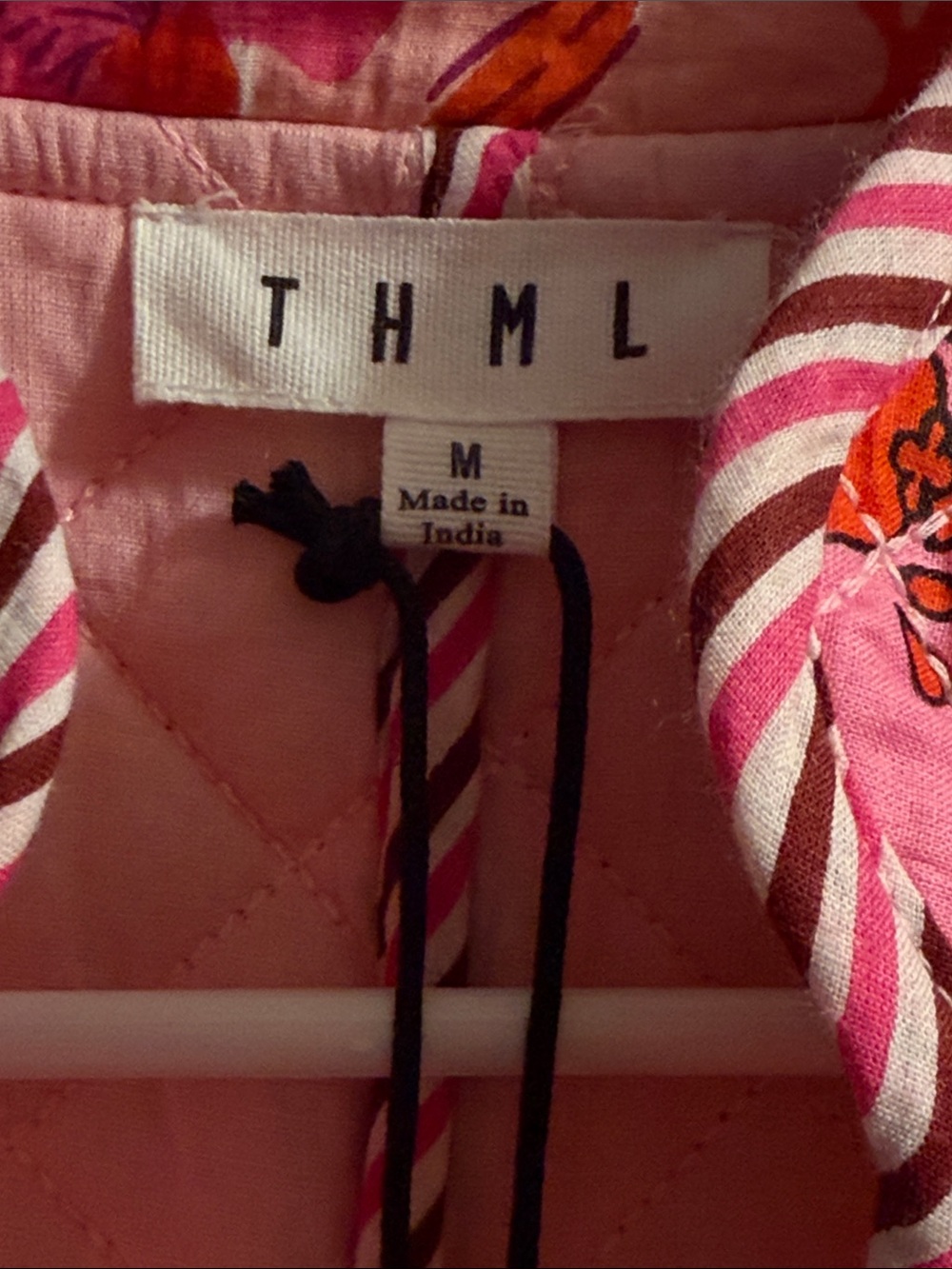 NWTS THML Pink & Orange Quilted Floral Jacket - Picture 2 of 8